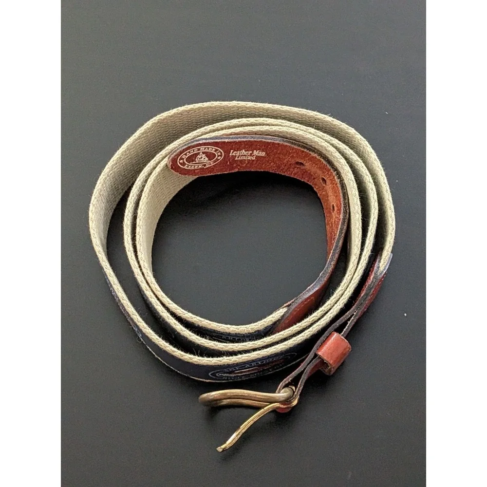 The‎ Antique Boat Museum Belt - Leather Man Limited Handmade Essex USA Sz 48
